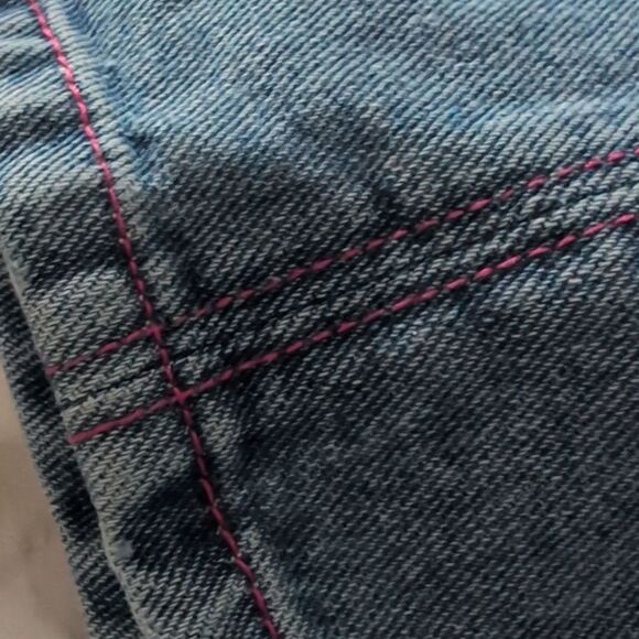 Zana Di Y2K‎ Girls Butterfly Embroidered Denim Jean Shorts Size 6X - Picture 6 of 8